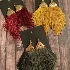 3 pairs feather earrings brand new